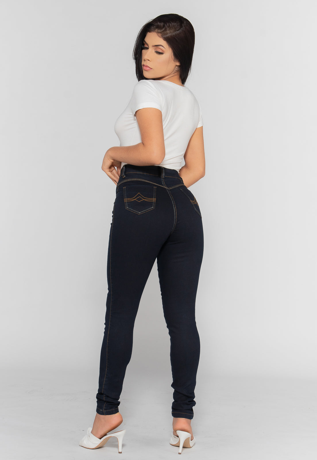 Calça Jeans Skinny Azul Escuro