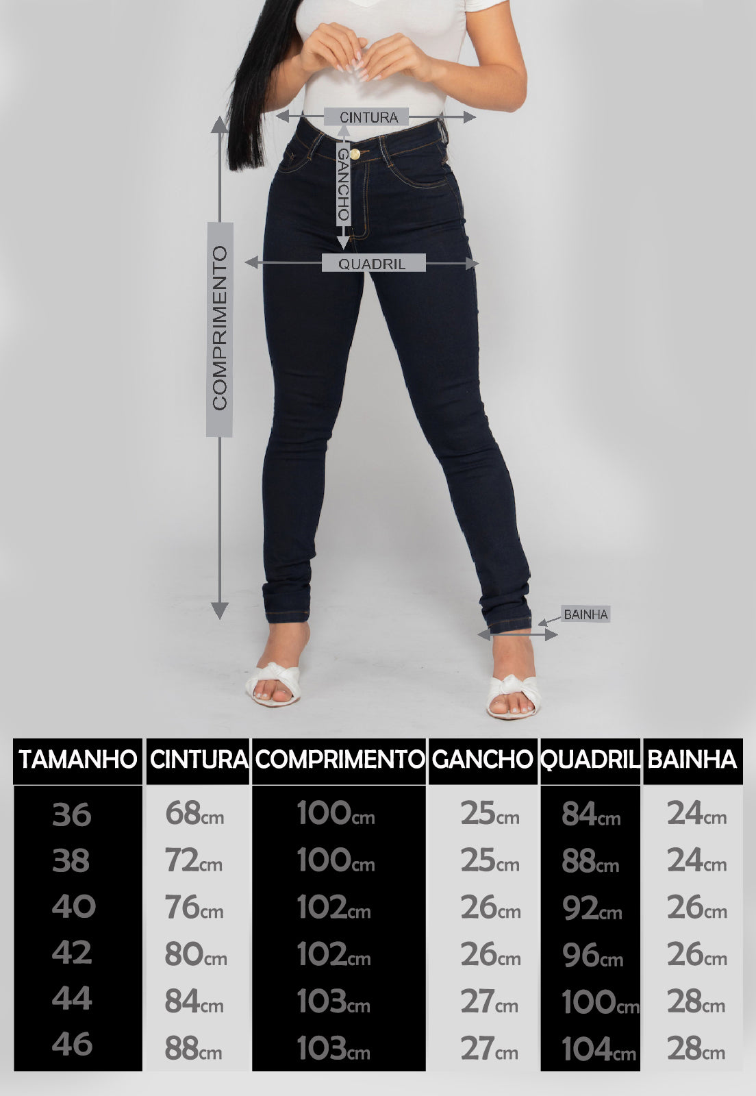 Calça Jeans Skinny Azul Escuro