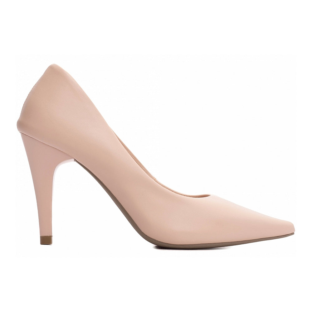Scarpin nude salto fino