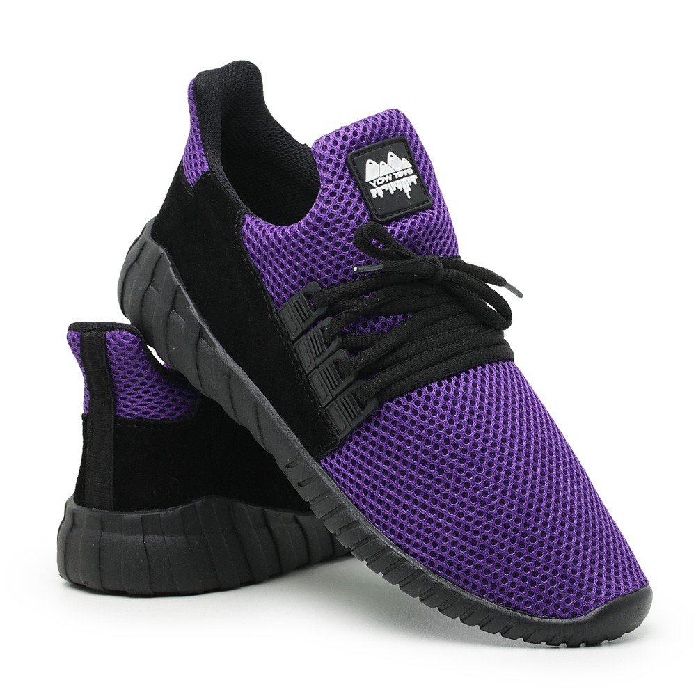 Tênis Caminhada Feminino Confortável Roxo - Casa Vitrine
