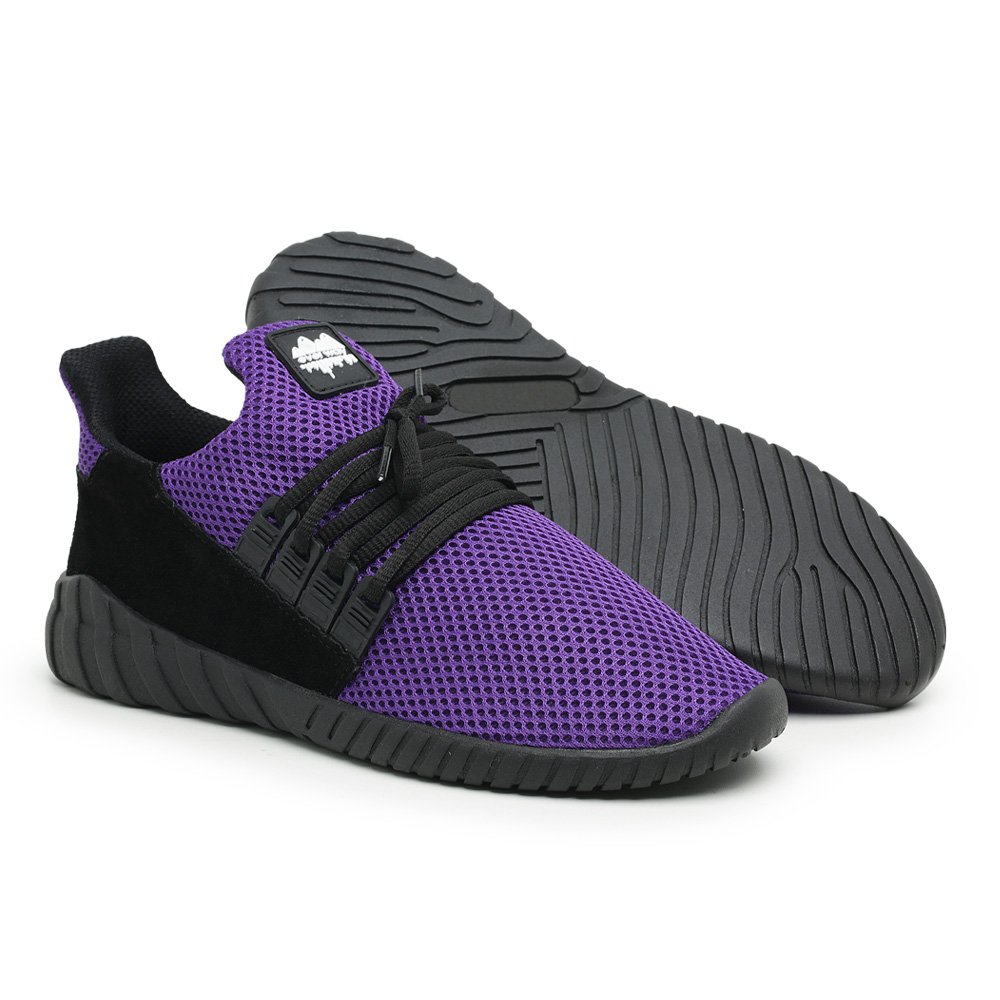 Tênis Caminhada Feminino Confortável Roxo - Casa Vitrine