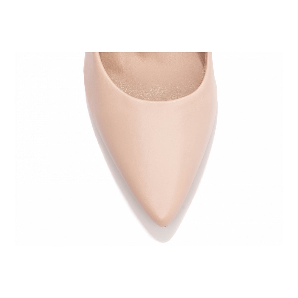 Scarpin nude salto fino