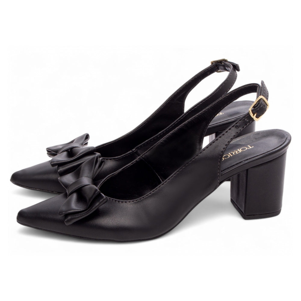 Scarpin slingback preto