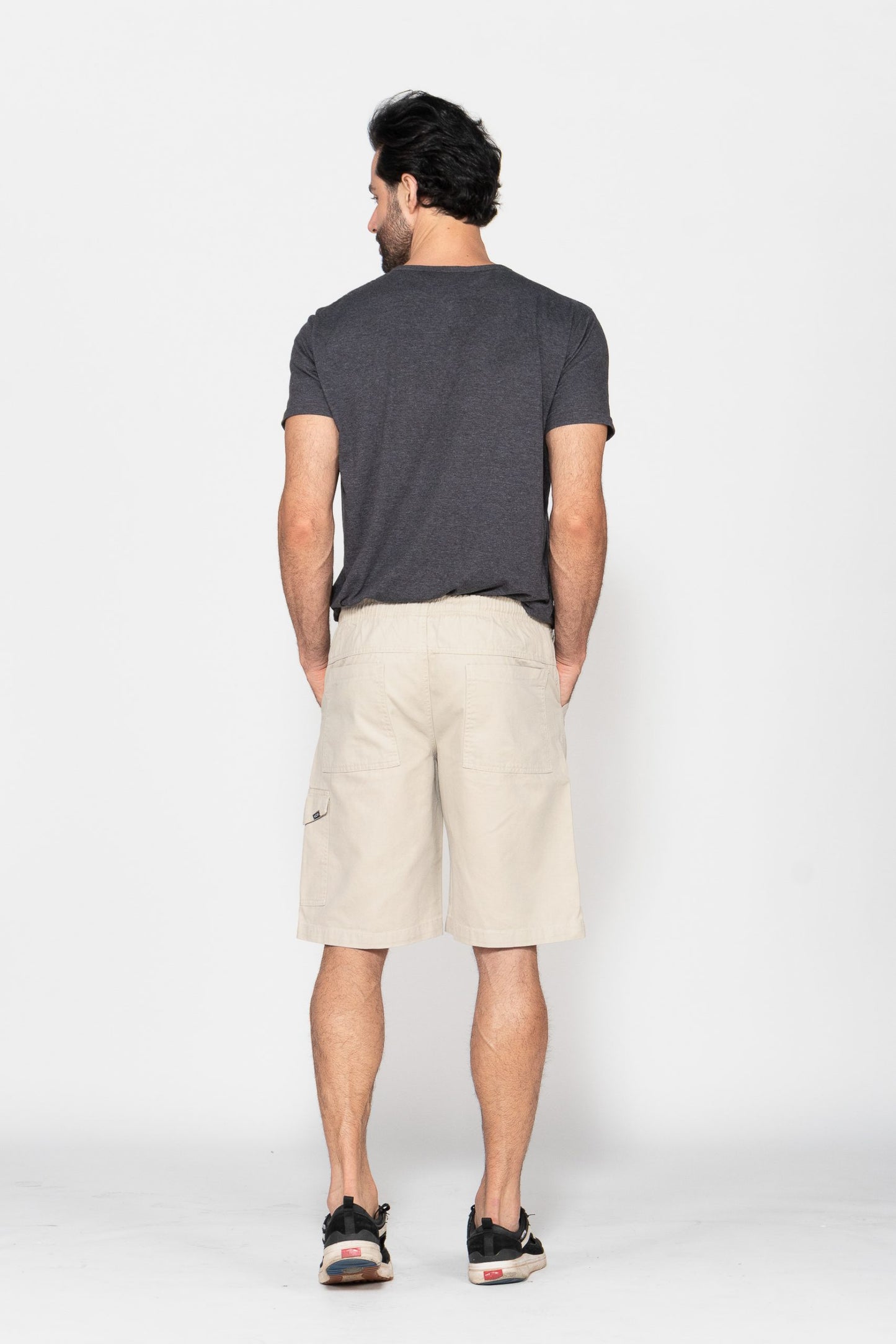 Bermuda masculina sarja bege