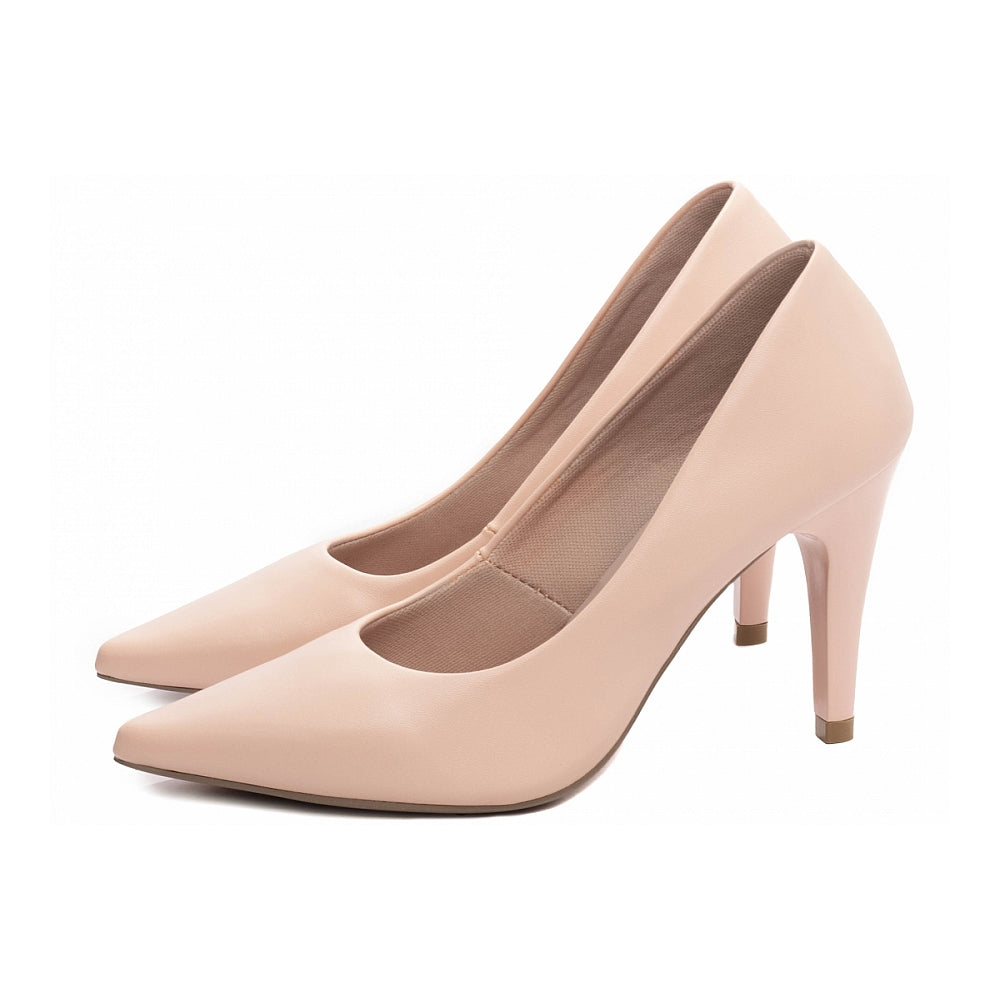 Scarpin nude salto fino