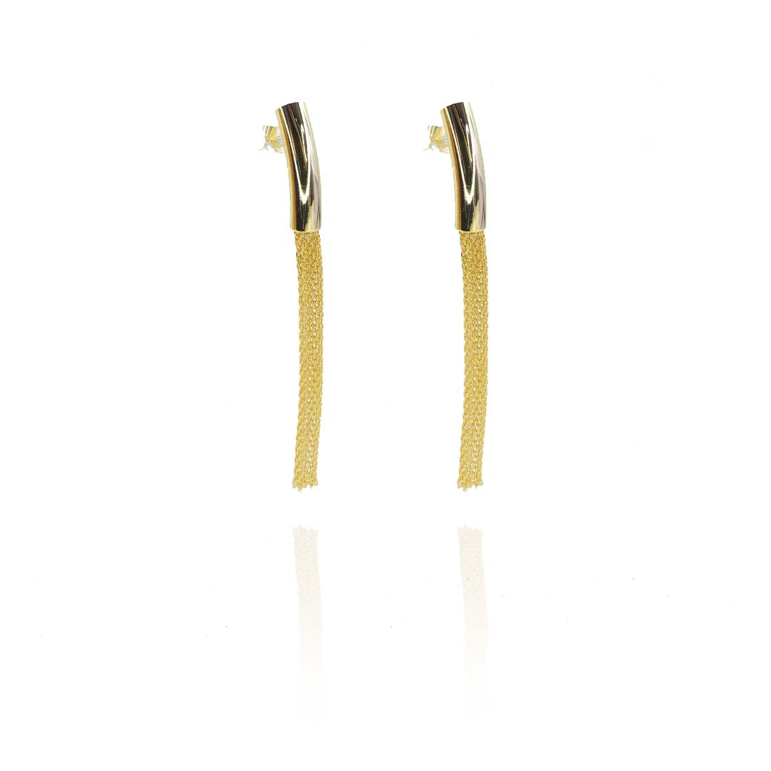 Brinco Fio Grosso Trabalhado Folheado A Ouro 18k - Casa Vitrine