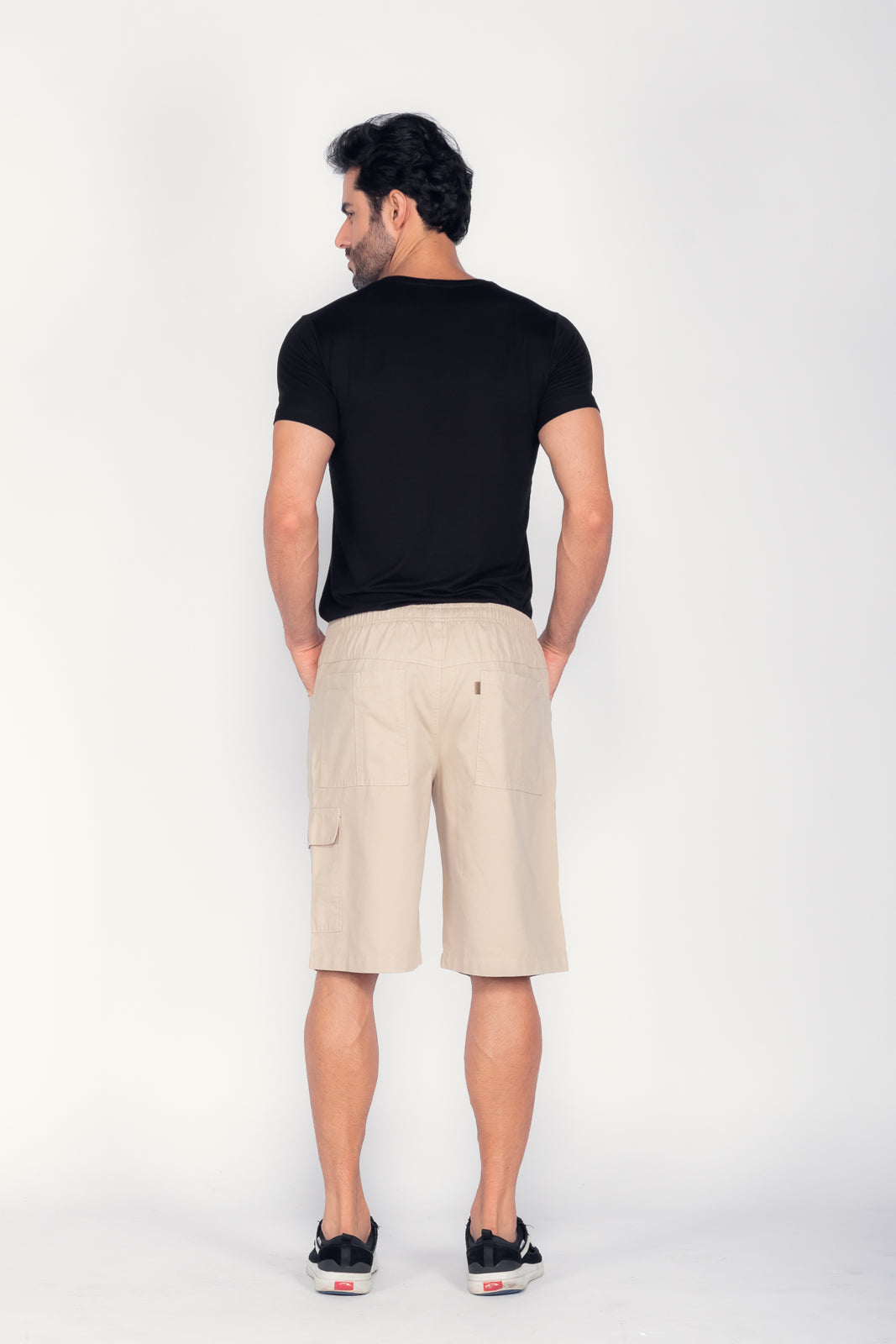 Bermuda masculina sarja bege
