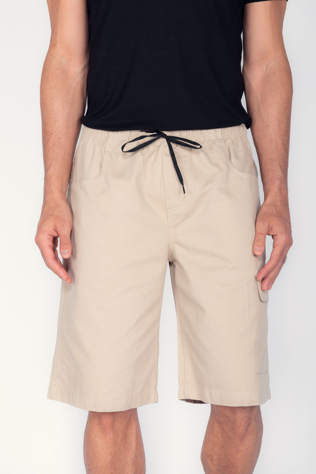 Bermuda masculina sarja bege