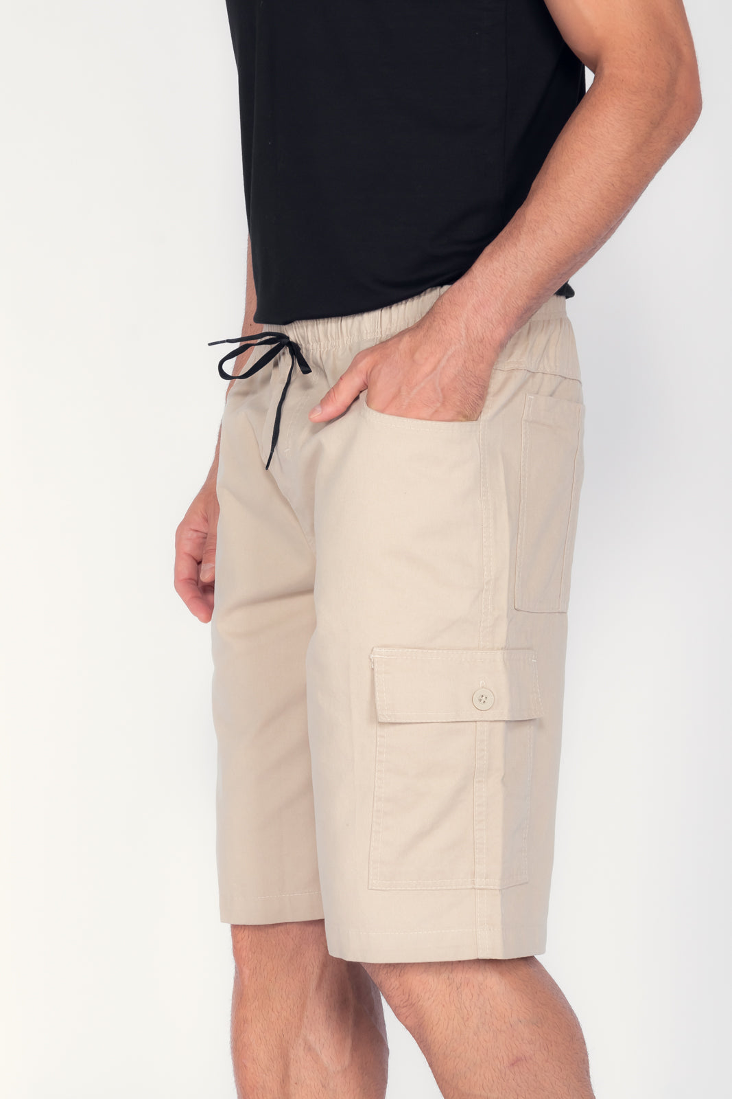 Bermuda masculina sarja bege