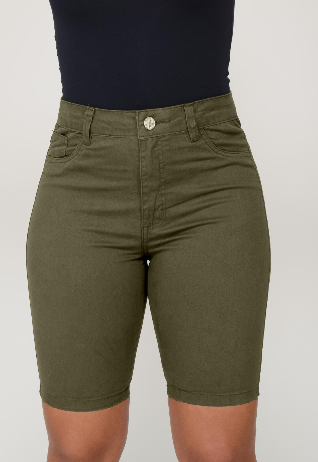 Bermuda Feminina Militar Green