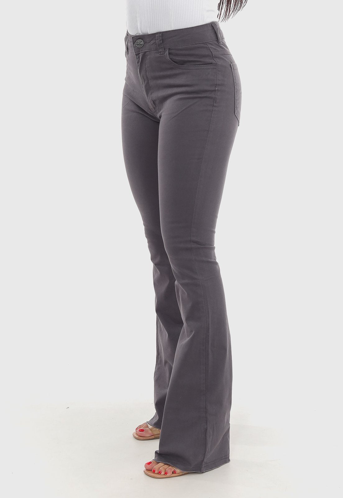 Calça Flair Chumbo Cintura Alta