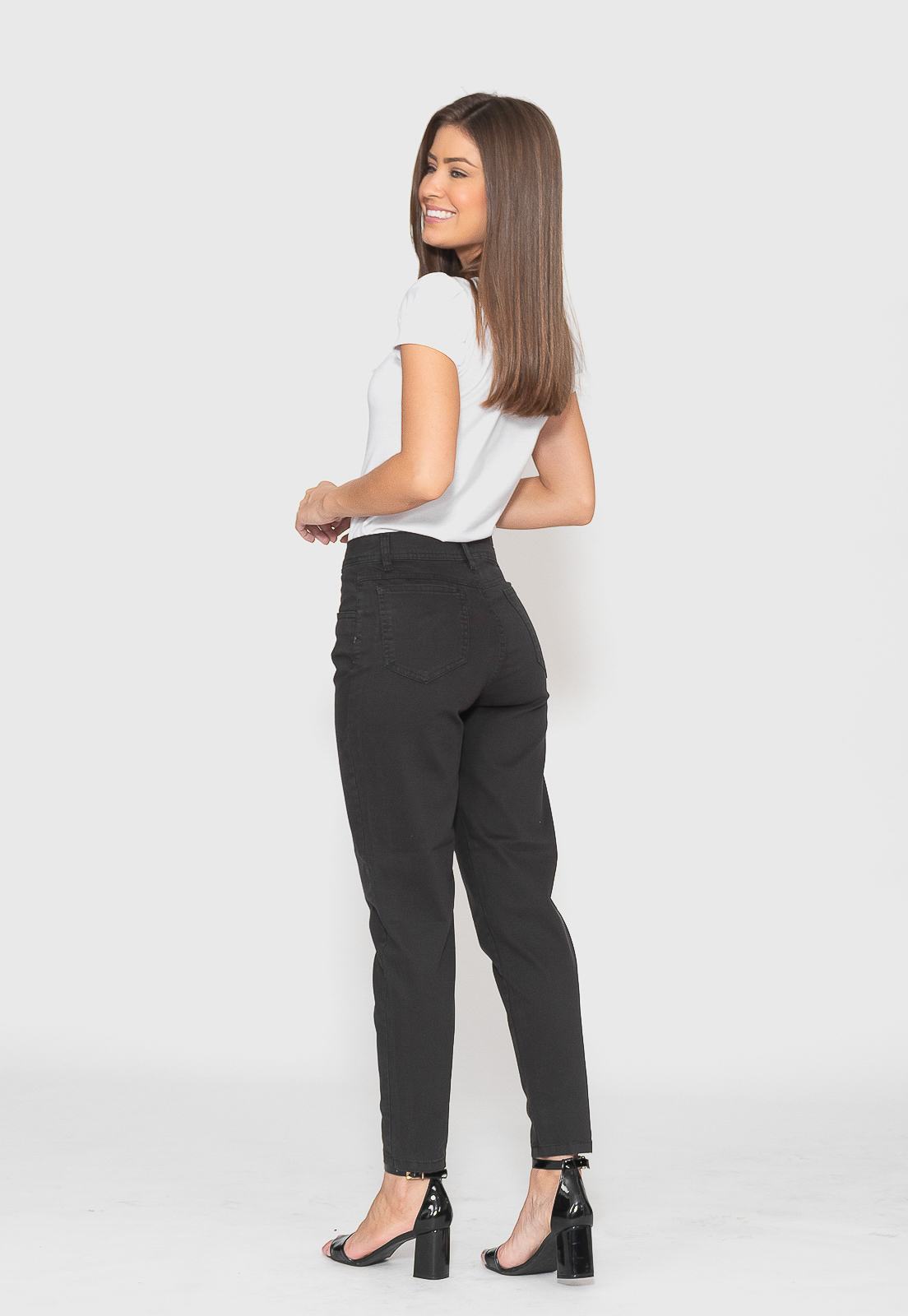 Calça Skinny Preto Cintura Alta