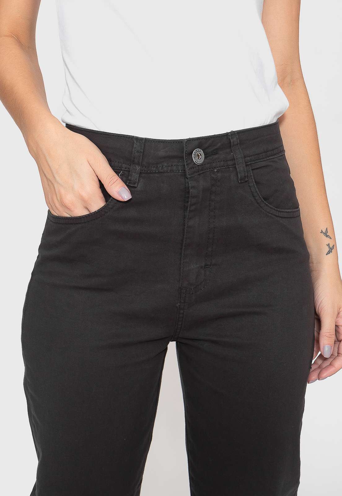 Calça Skinny Preto Cintura Alta