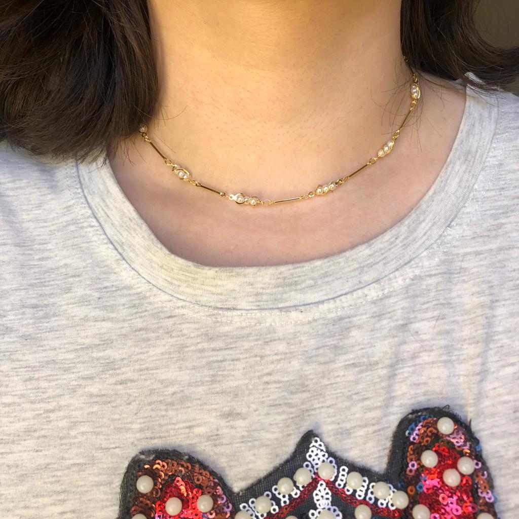 Choker Com Mini Pérolas