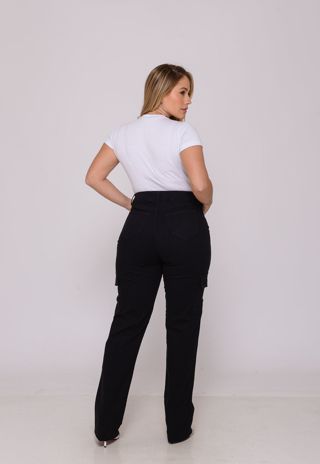 Calça Cargo Feminina Preta