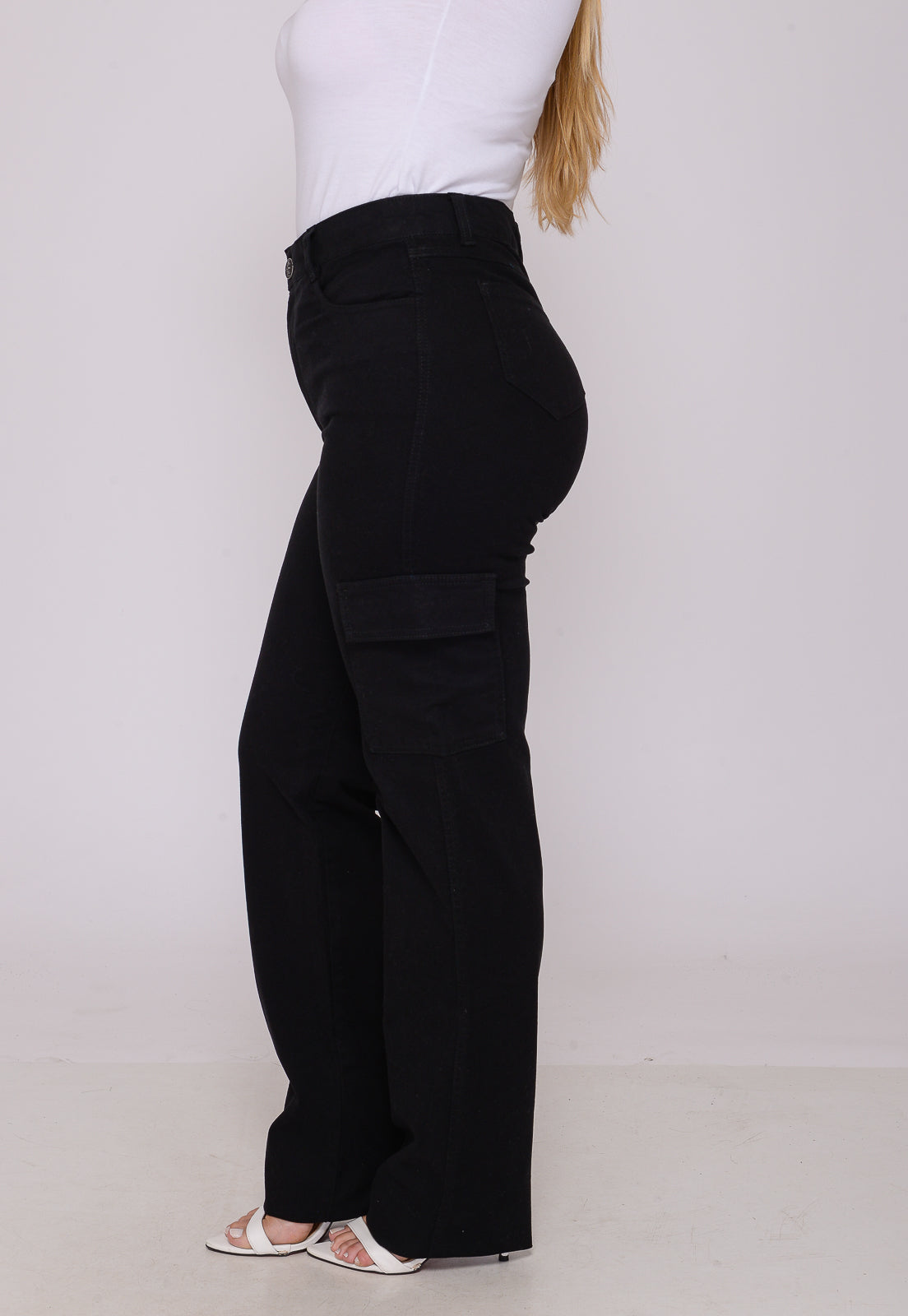 Calça Cargo Feminina Preta