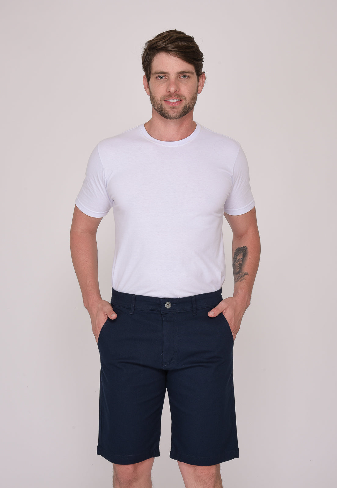 Bermuda masculina sarja azul