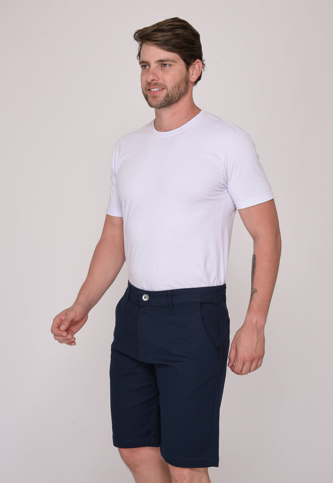 Bermuda masculina sarja azul