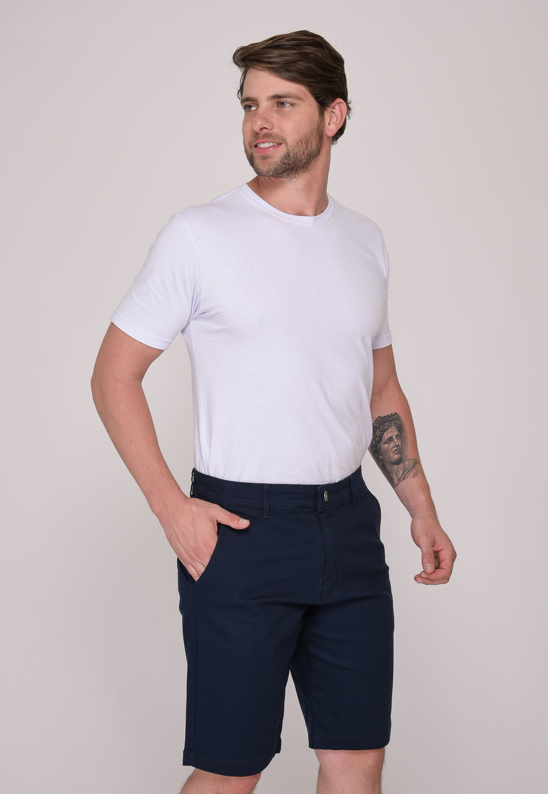 Bermuda masculina sarja azul