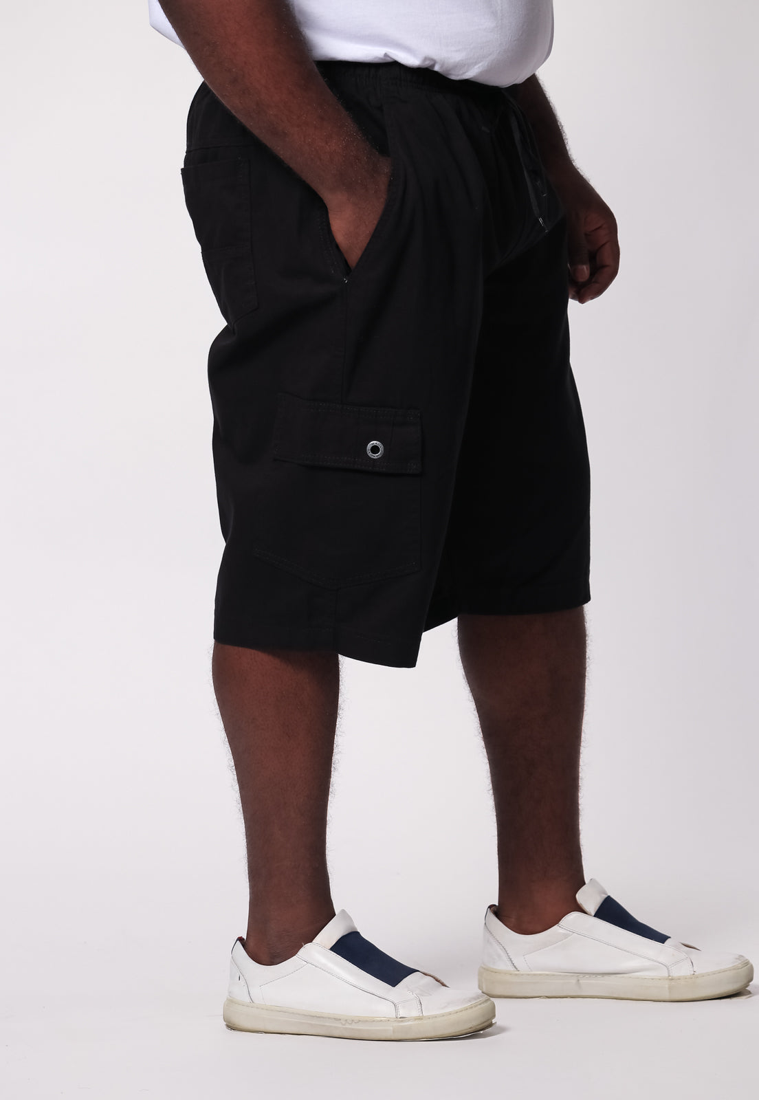Bermuda Masculina Sarja Preta plus