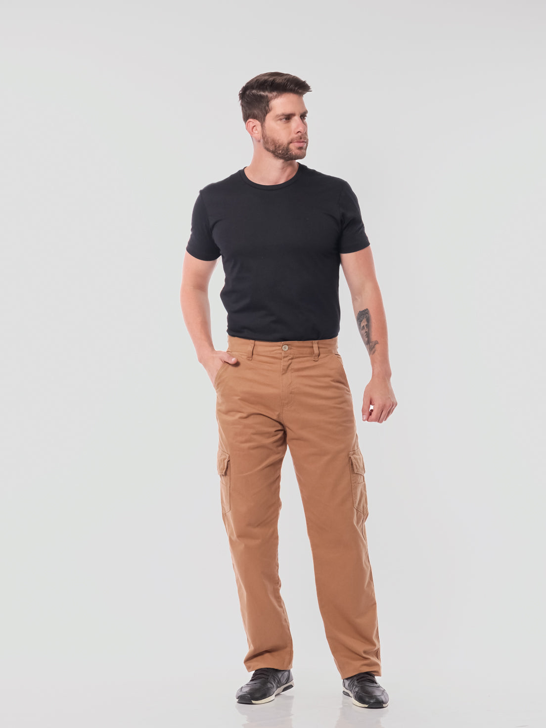 Calça Masculina Sarja Caqui