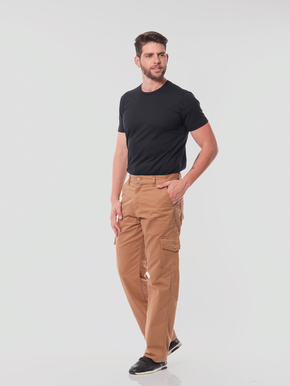 Calça Masculina Sarja Caqui