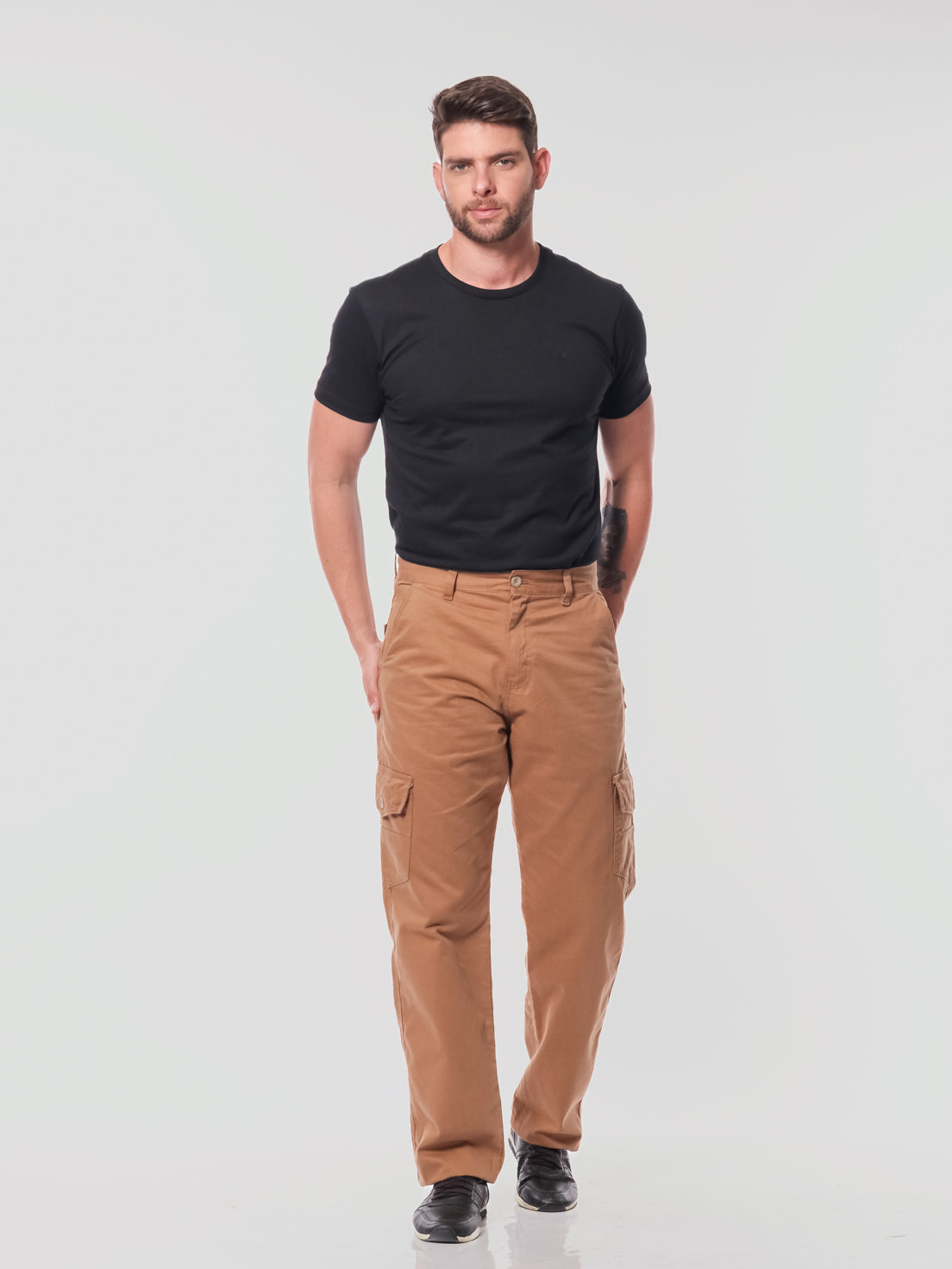 Calça Masculina Sarja Caqui