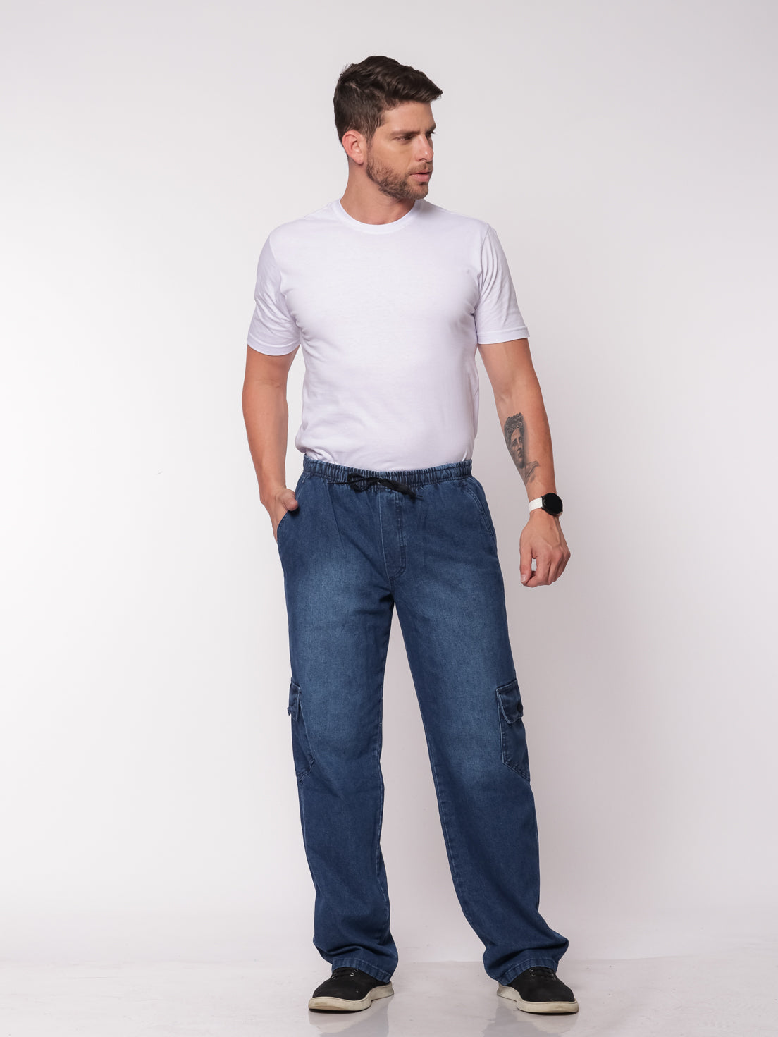 Calça jeans masculina baggy