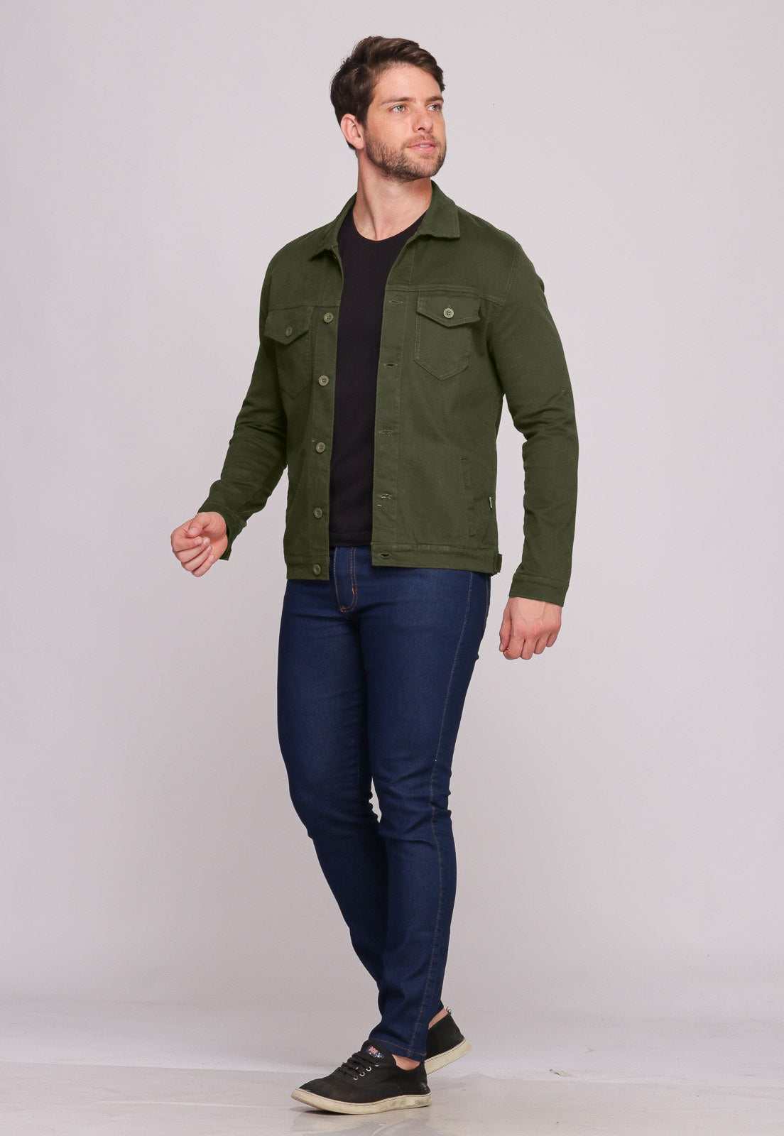 Jaqueta masculina Sarja Verde militar – Casa Vitrine