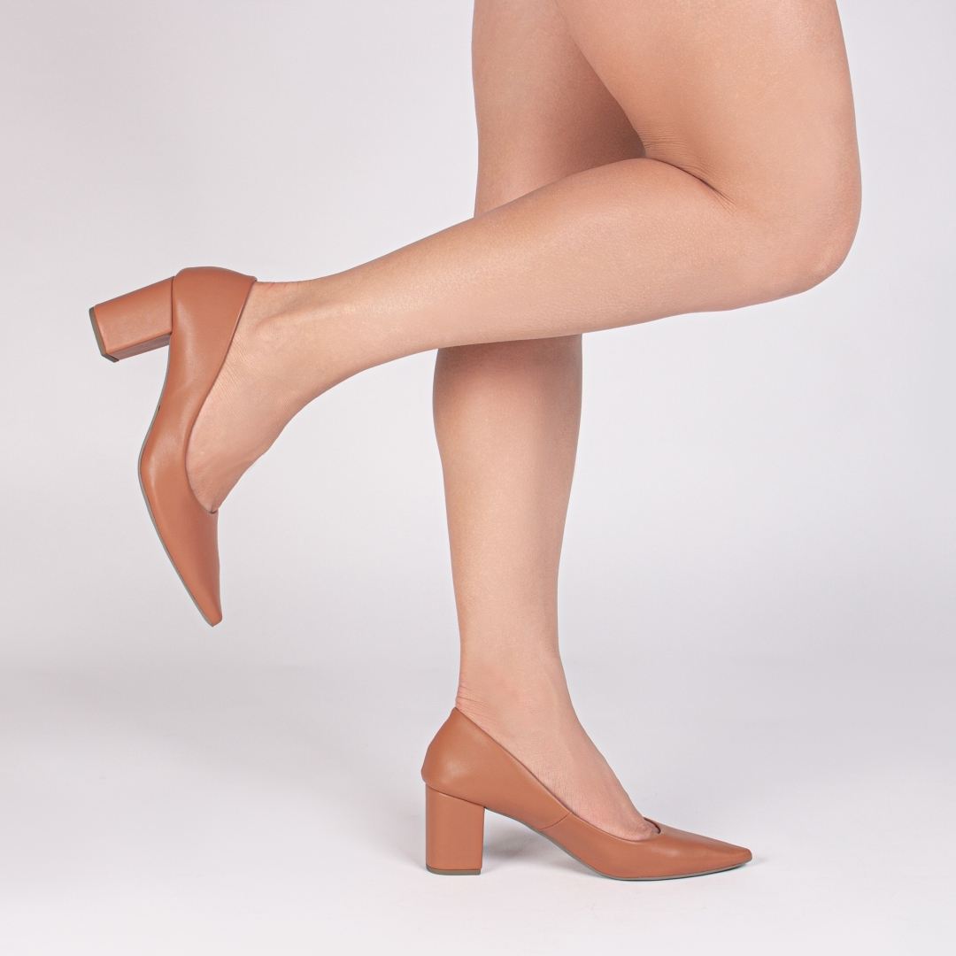 Scarpin Caramelo Bloco