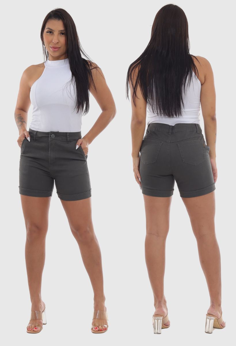 Shorts Feminino Chumbo