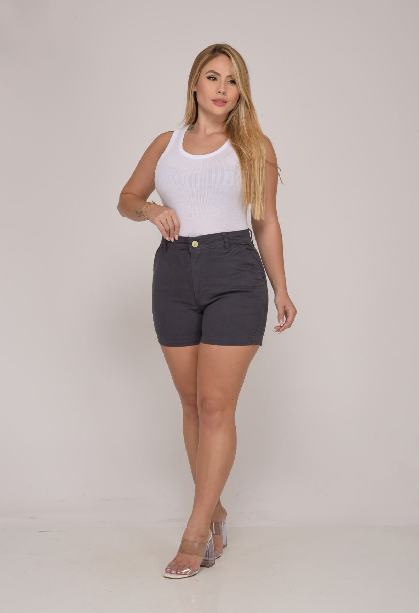 Shorts Feminino Cinza Escuro