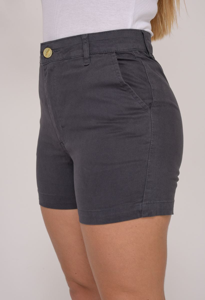 Shorts Feminino Cinza Escuro
