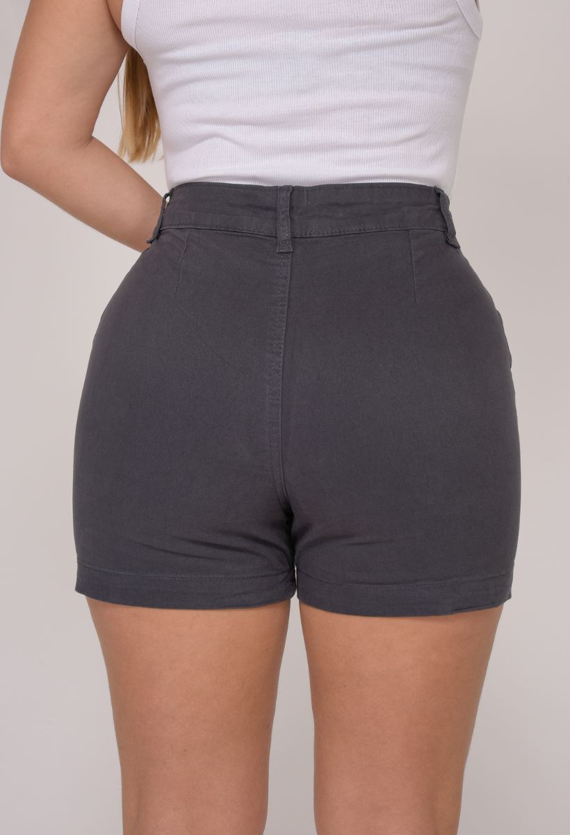 Shorts Feminino Cinza Escuro