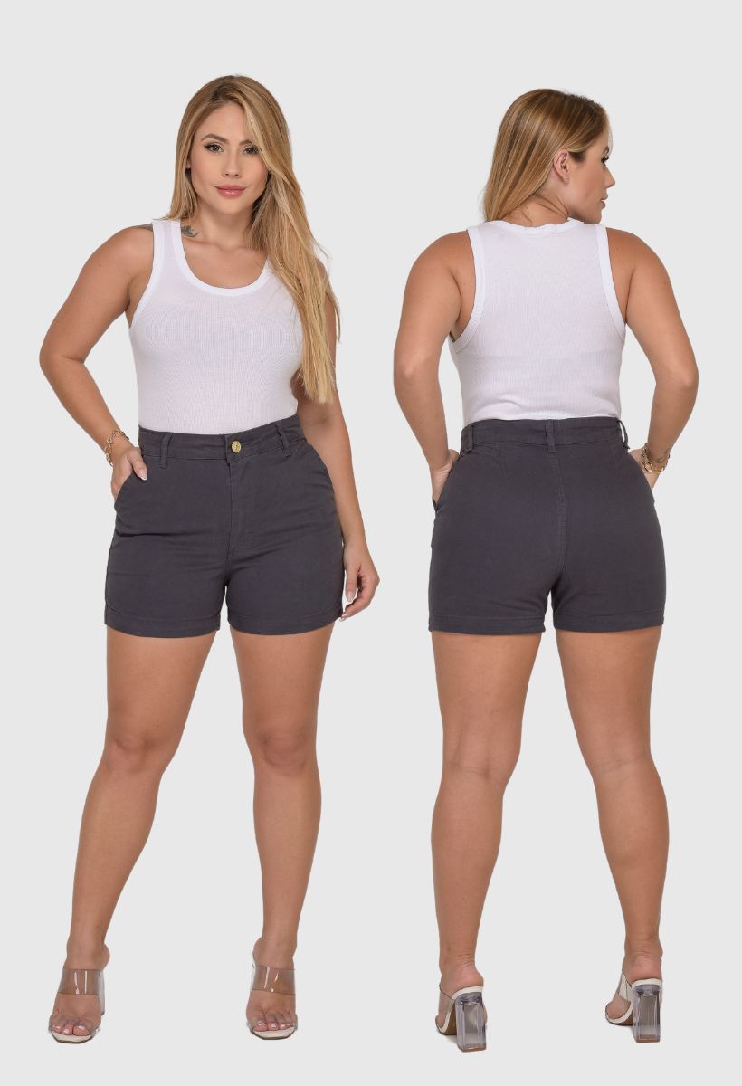 Shorts Feminino Cinza Escuro
