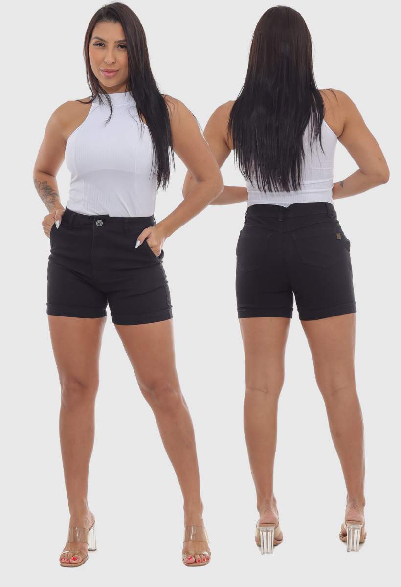 Shorts Feminino Cor Preto
