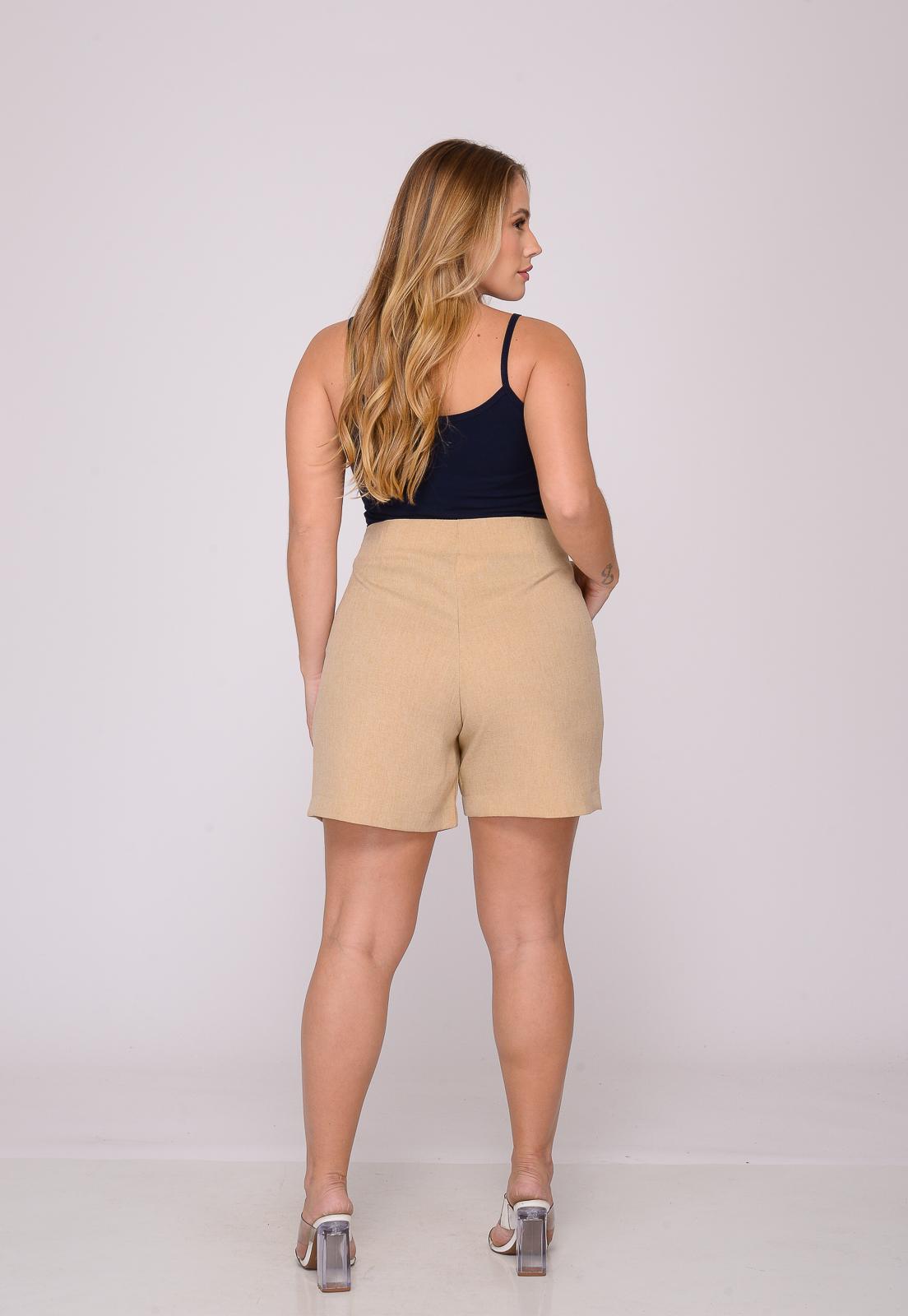 Shorts Feminino Bege