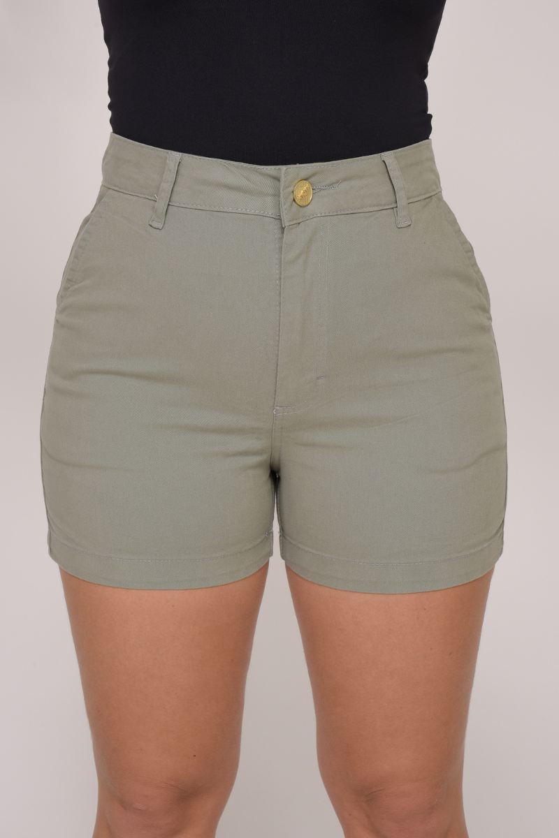 Shorts Feminino Cinza Claro