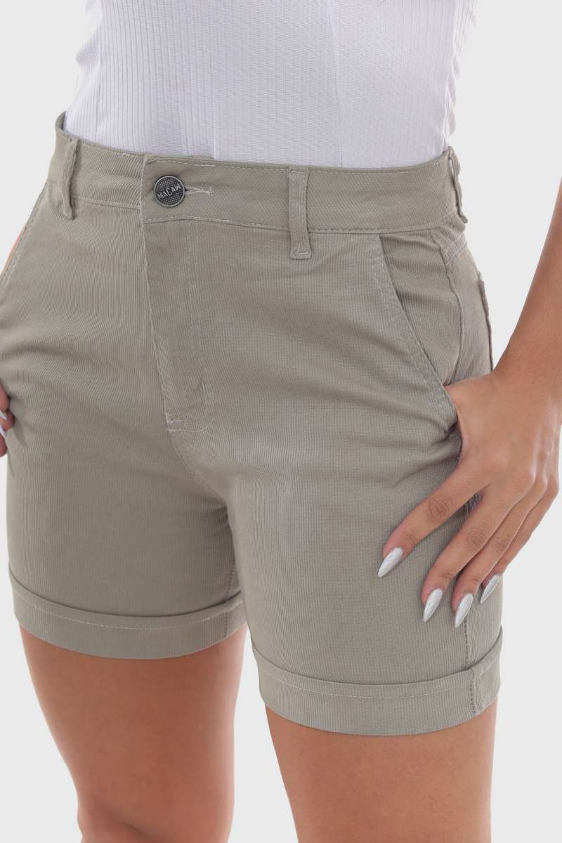 Shorts Feminino Cinza Claro