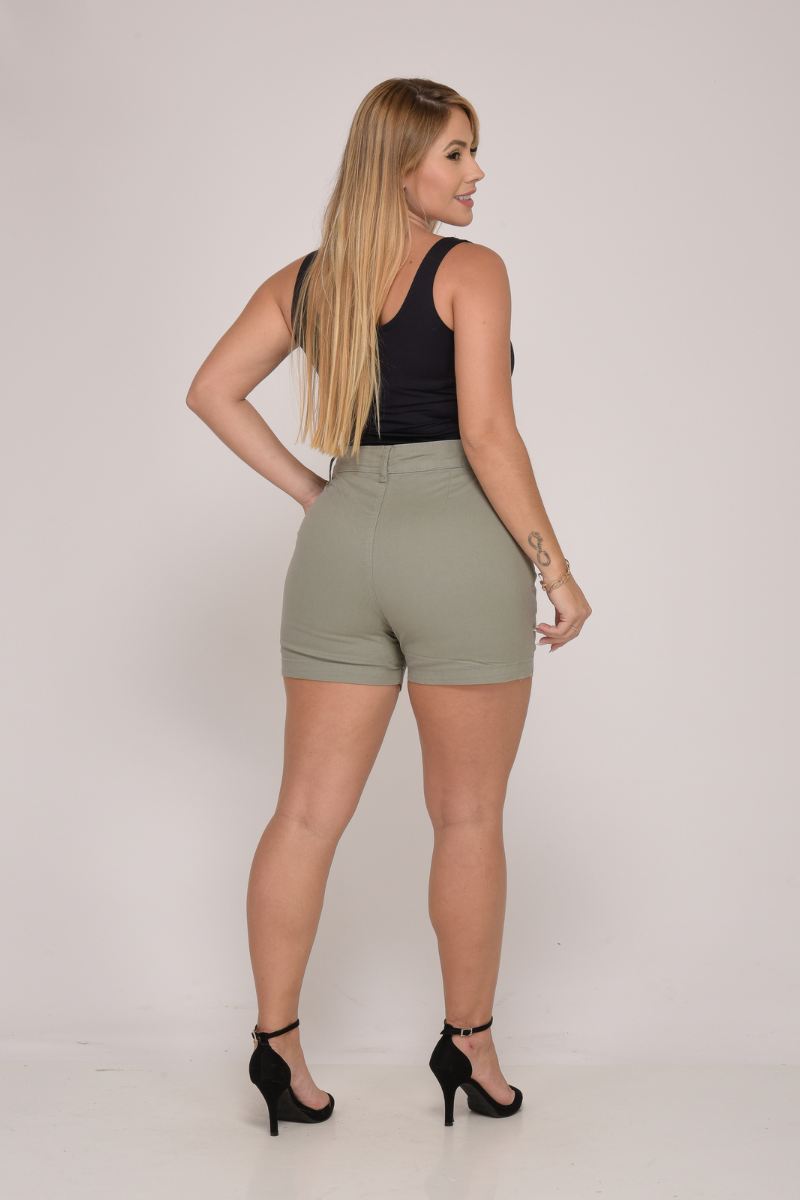 Shorts Feminino Cinza Claro