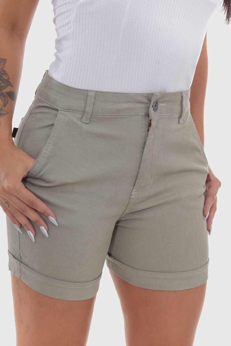 Shorts Feminino Cinza Claro
