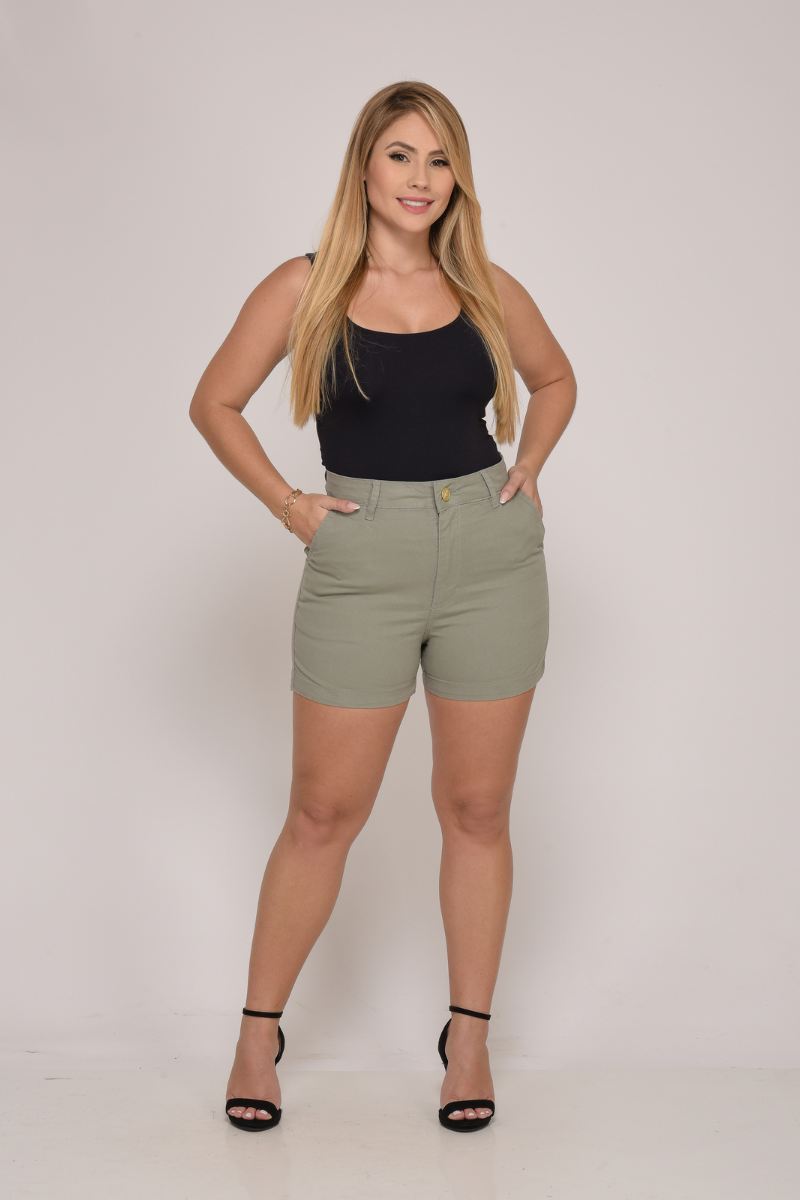 Shorts Feminino Cinza Claro