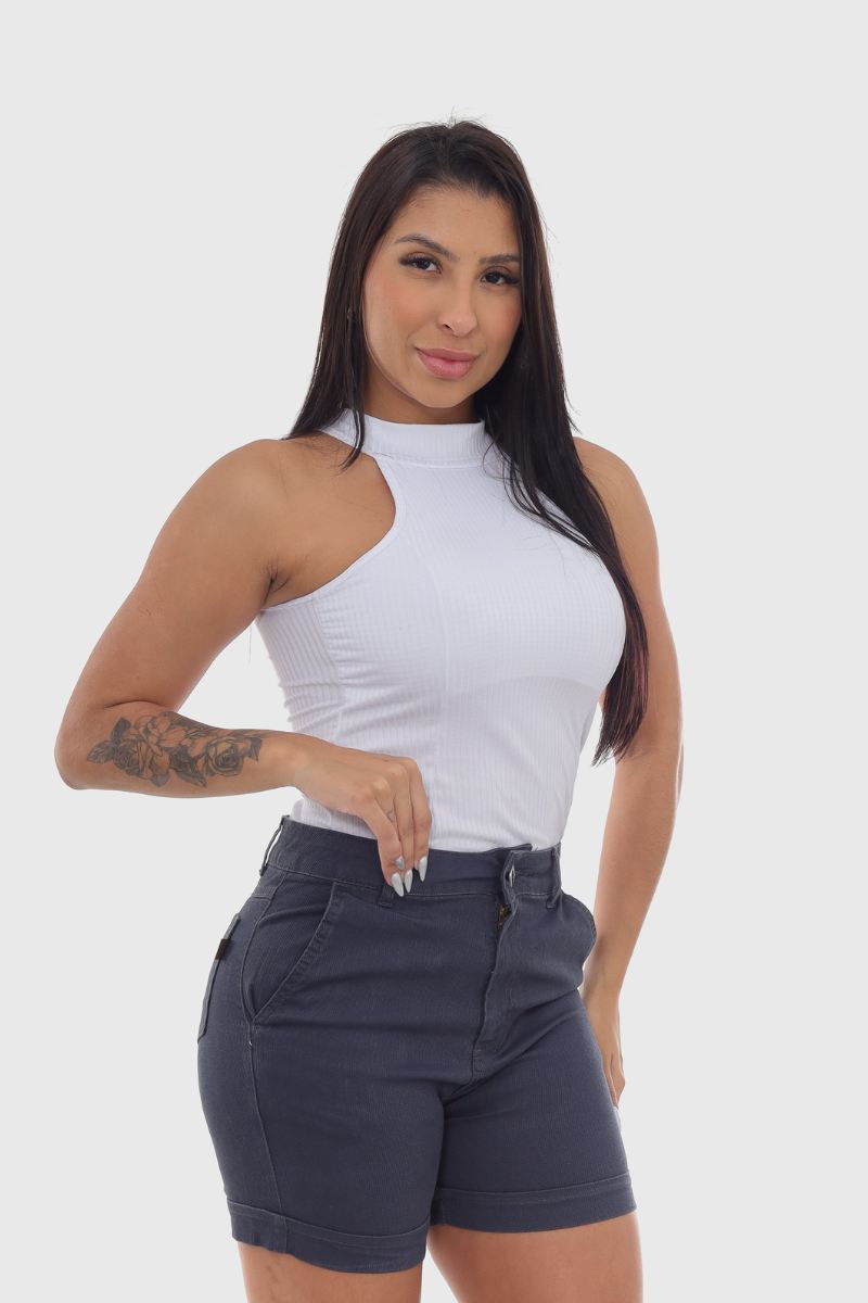 Shorts Feminino Cinza