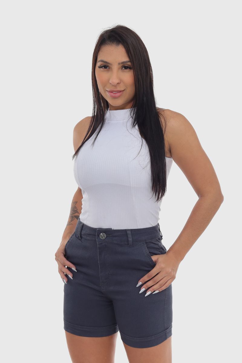 Shorts Feminino Cinza