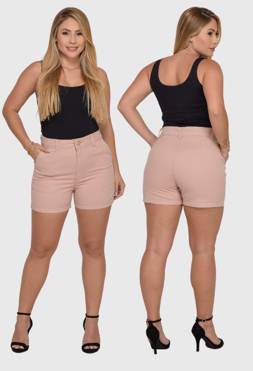 Shorts Feminino Rosa Claro