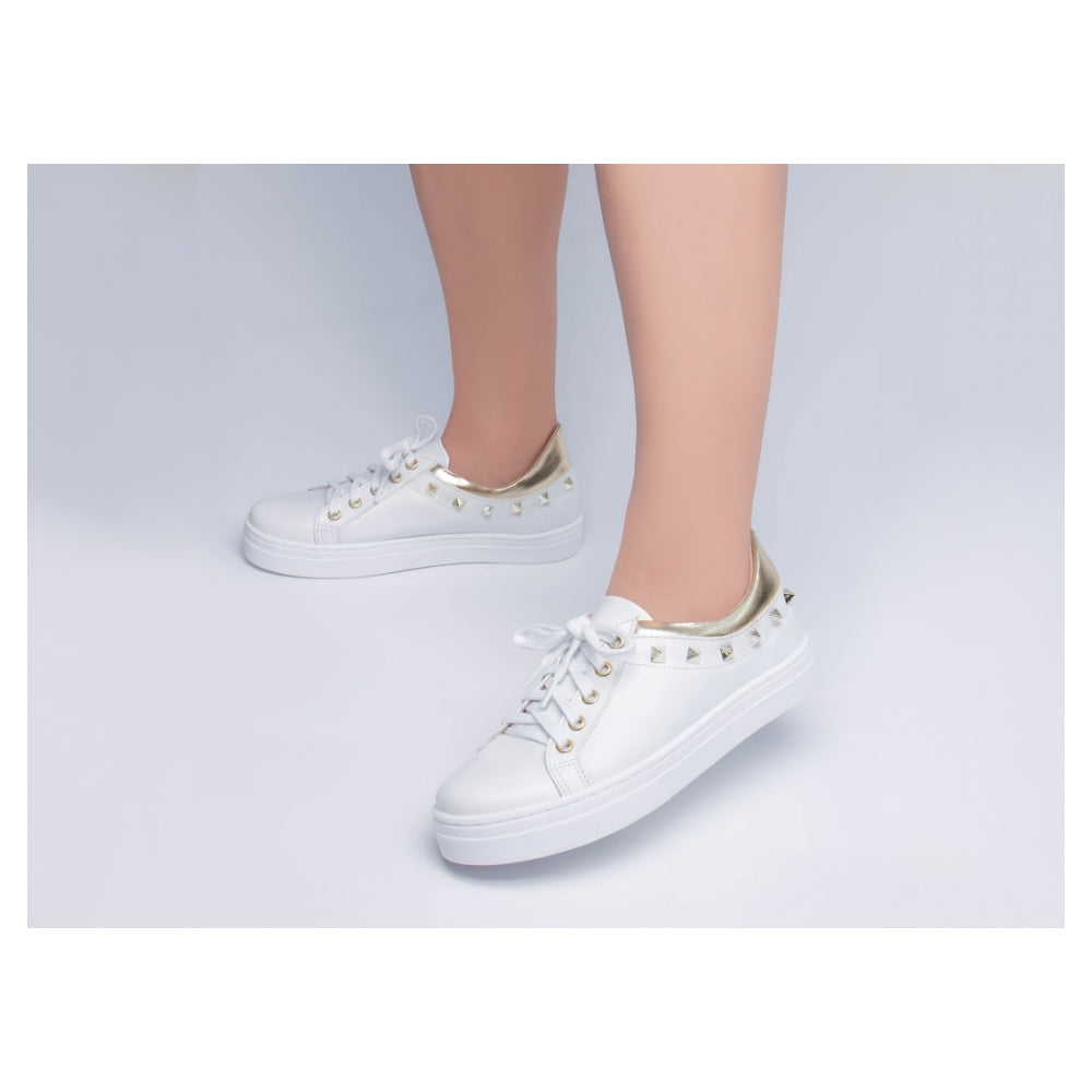 Tênis CV Spikes Dourados