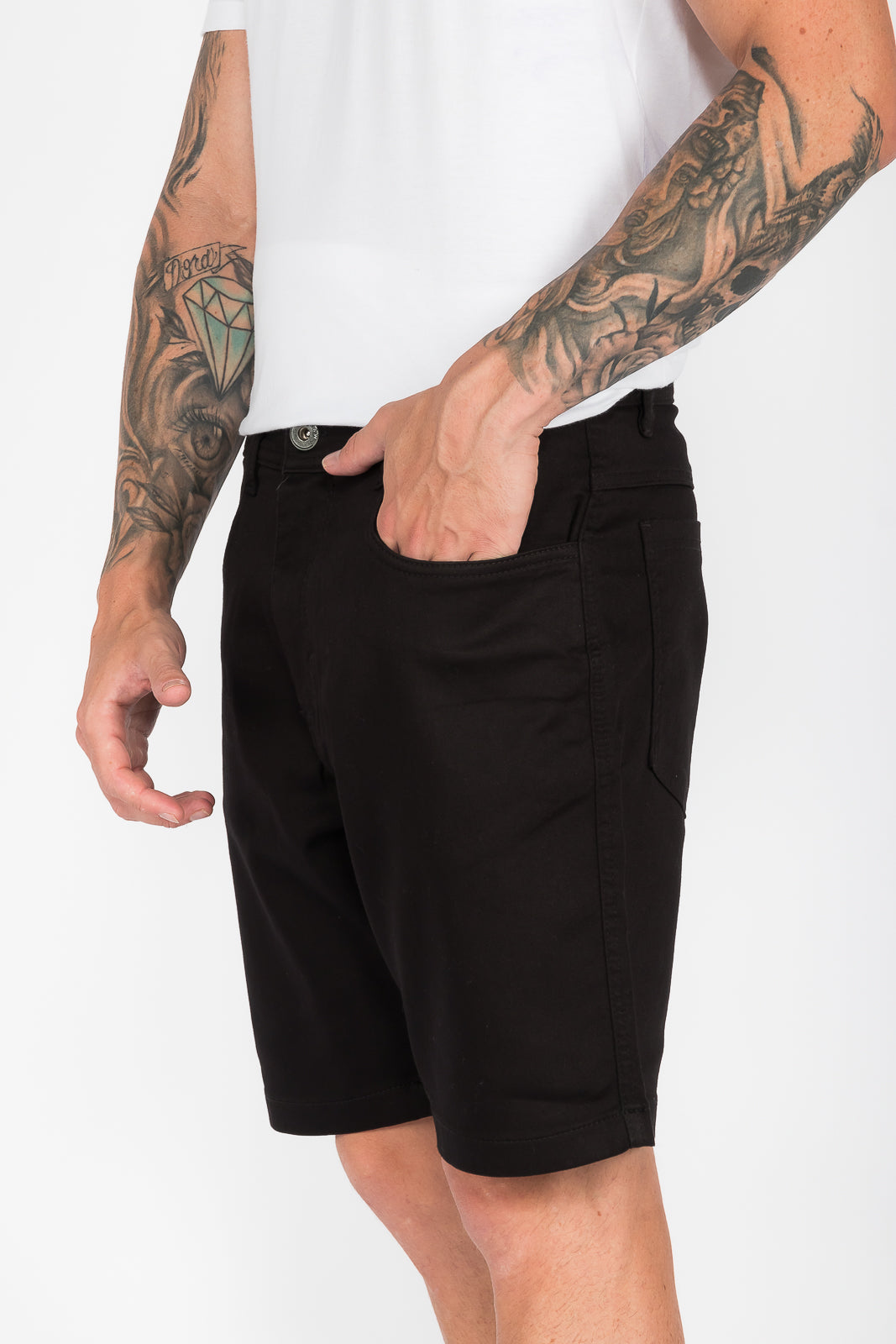 Bermuda Masculina Sarja Preta