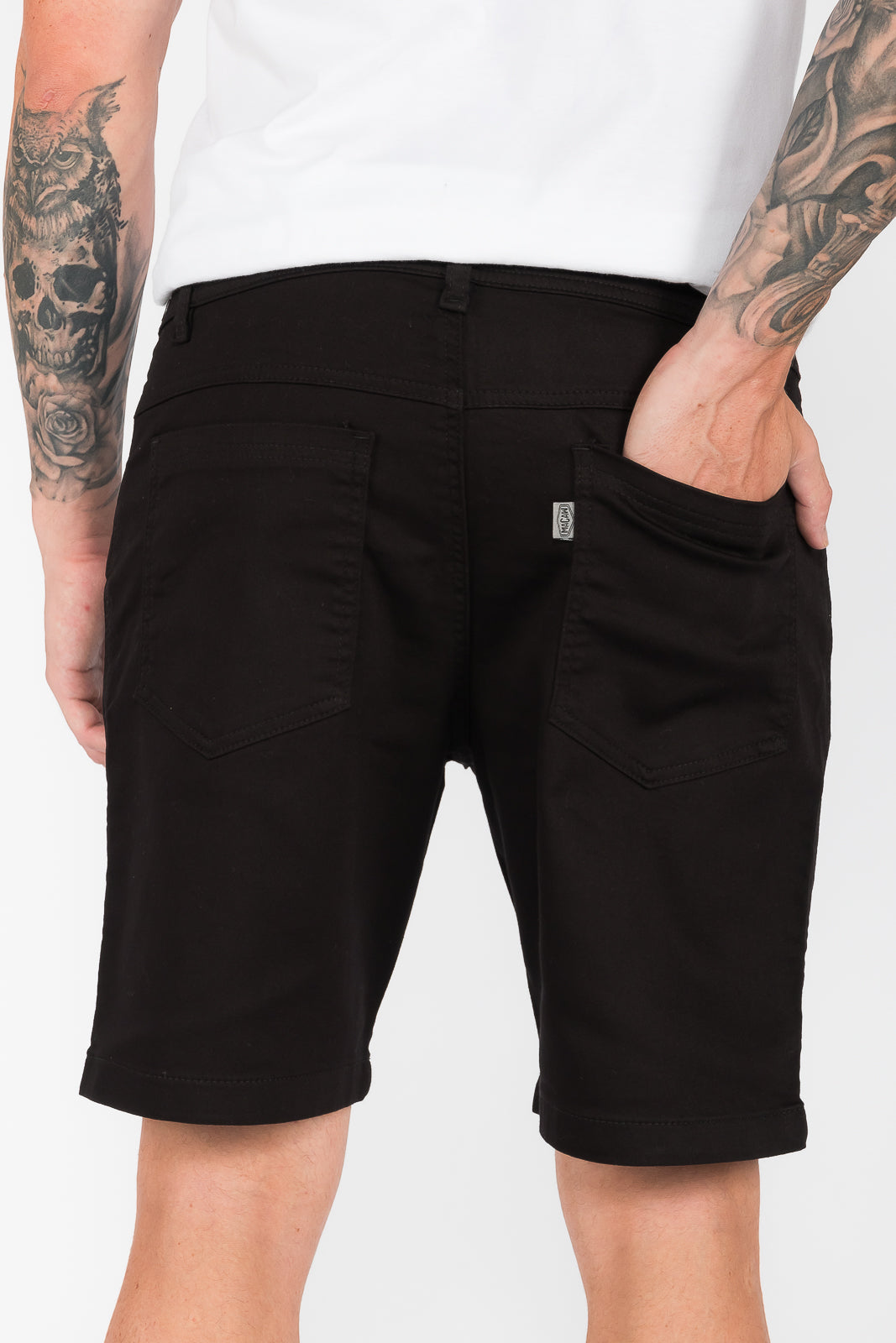 Bermuda Masculina Sarja Preta