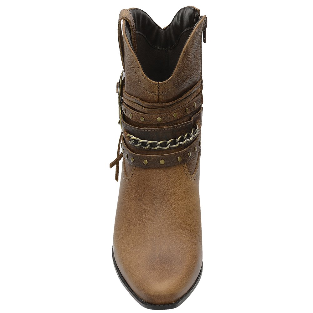 Bota Texana Couro Fóssil Tabaco - Casa Vitrine