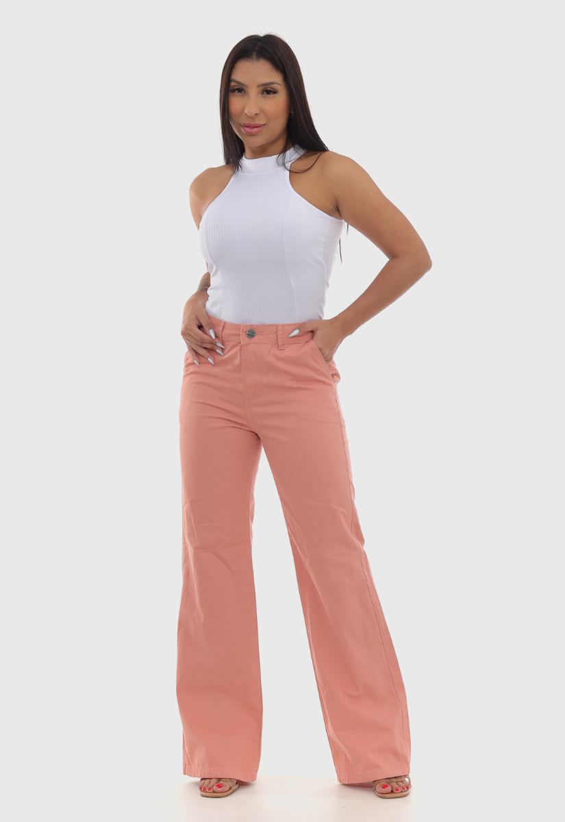 Calça Feminina Wide Leg Rose